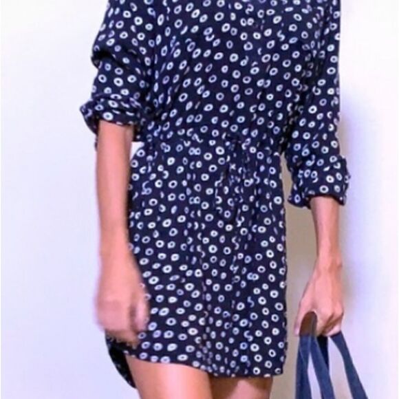 LOFT Navy Flowy Tunic/ Dress - Picture 4 of 14